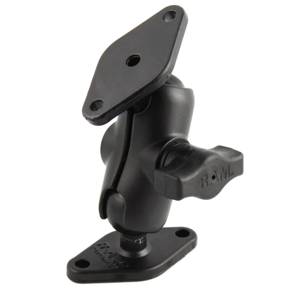 RAM Mount 1" Diameter Ball Mount w/Short Arm & 2 Diamond Bases [RAM-B-102U-A]