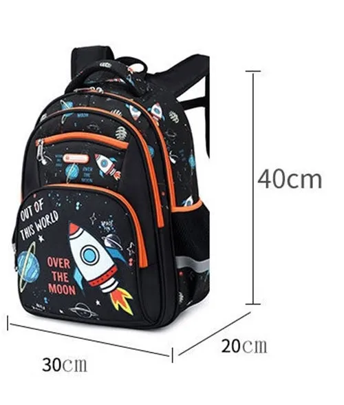 Rockets Over the Moon Kids School Bag Backpack