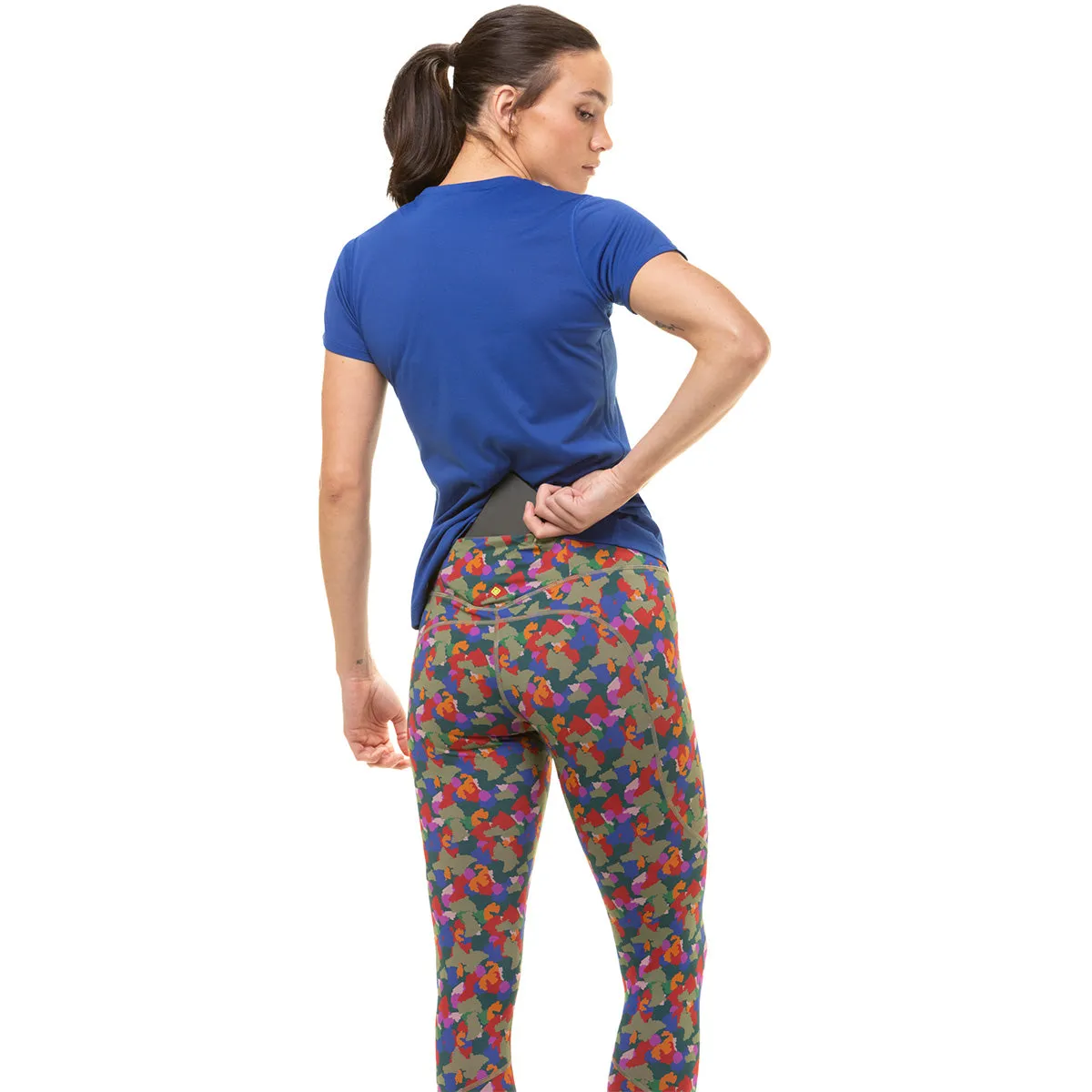 Ronhill Tech Crop Tight Womens | Stardust/wdland Monet