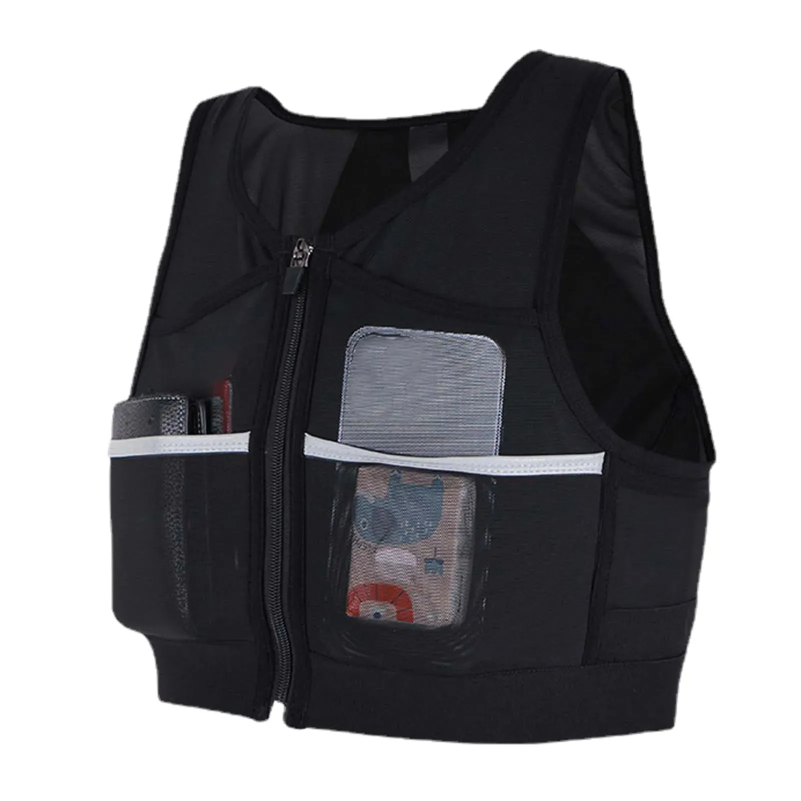 Running Vest Bag Breathable Mesh Cloth Cycling Backpack With Phone Holder Running Back Water Bottle Pocket With Reflective Strip