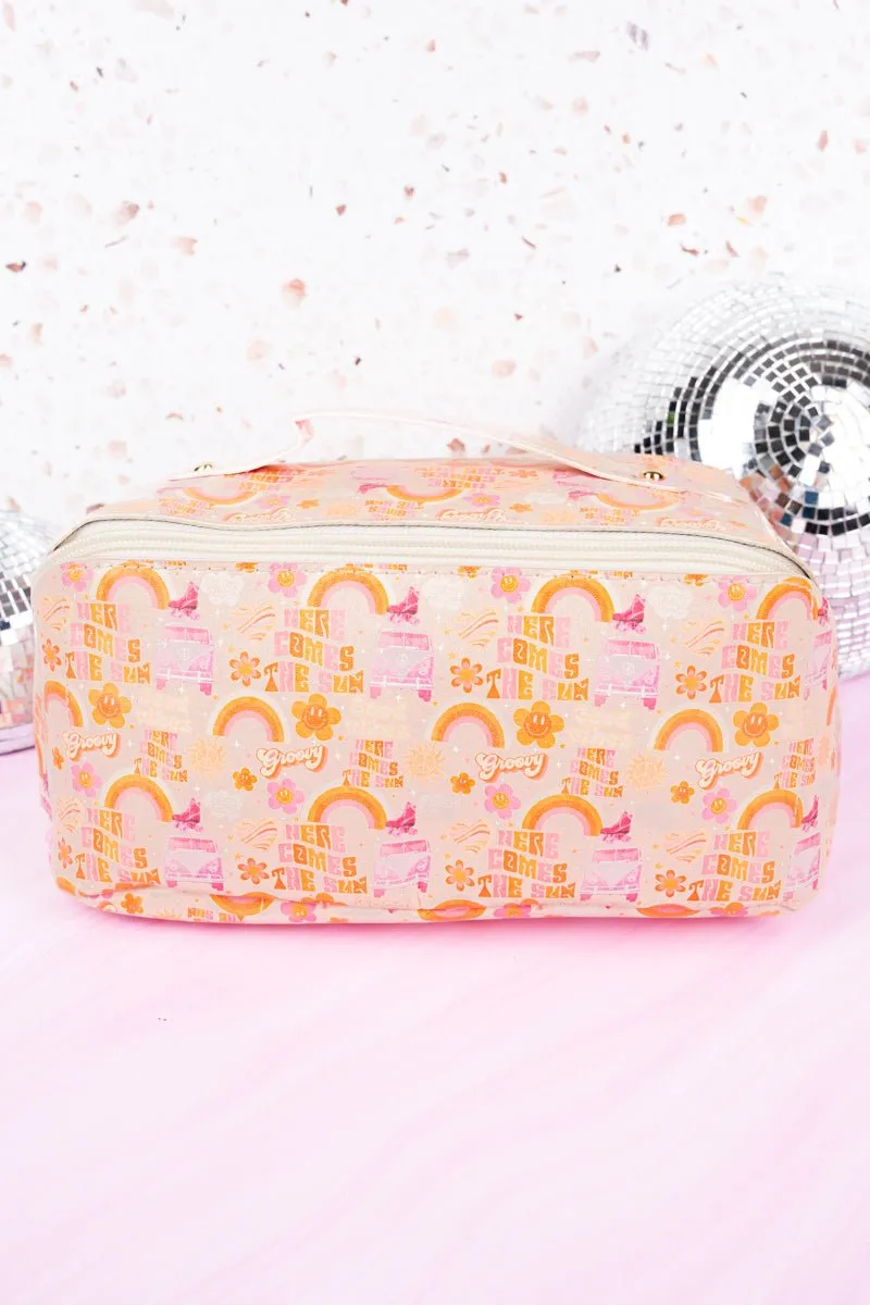 SALE! Groovy Summer Jetsetter Expandable Makeup Bag