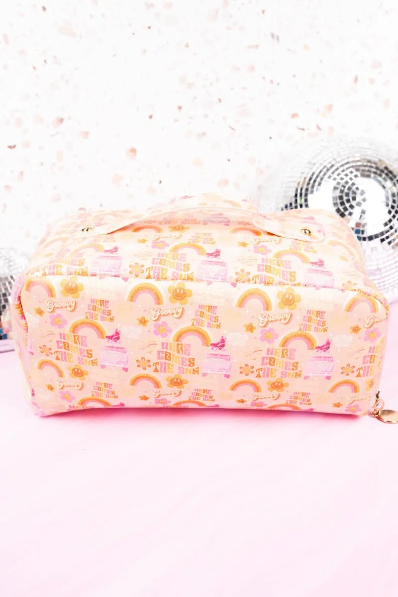 SALE! Groovy Summer Jetsetter Expandable Makeup Bag