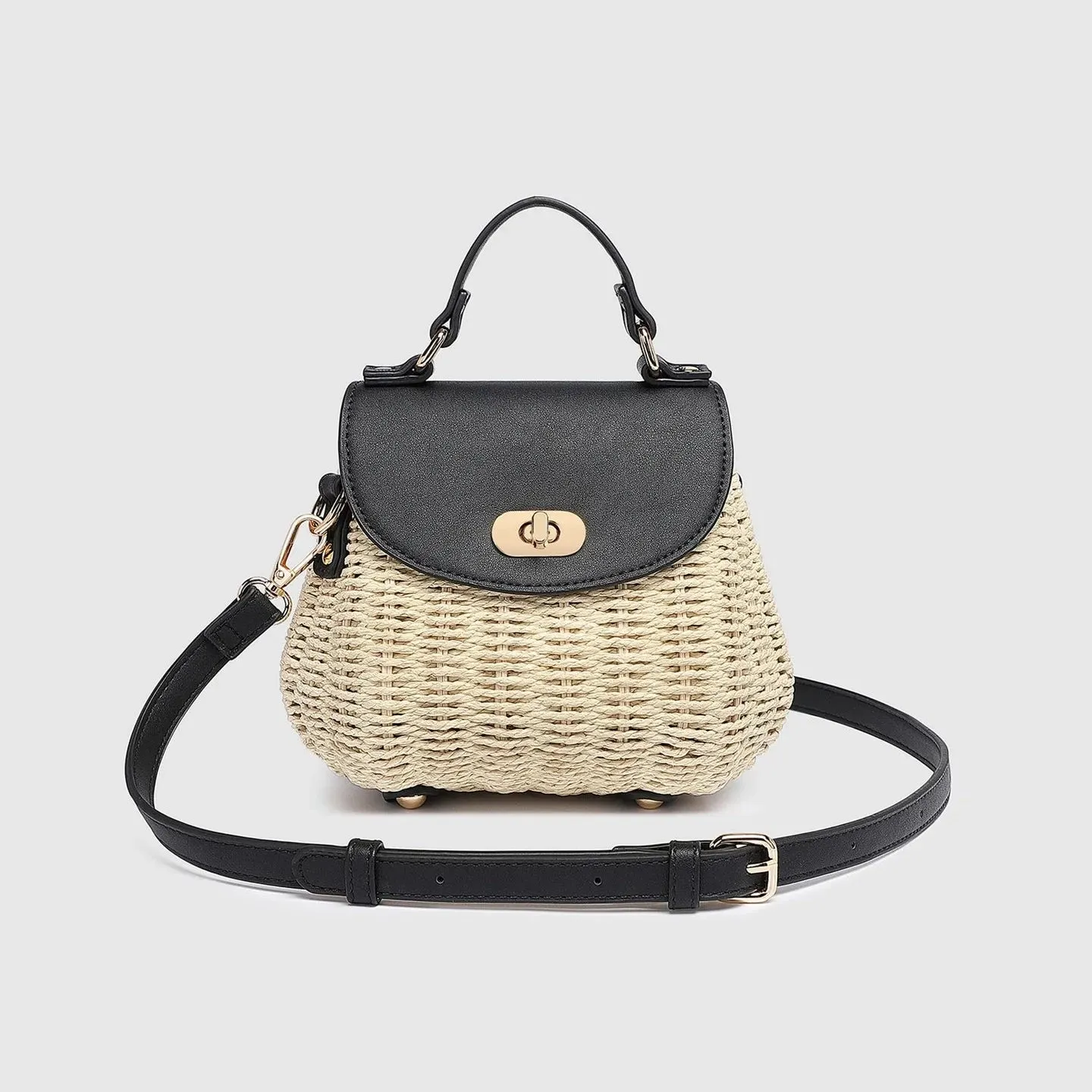 Sandy Raffia Crossbody Bag