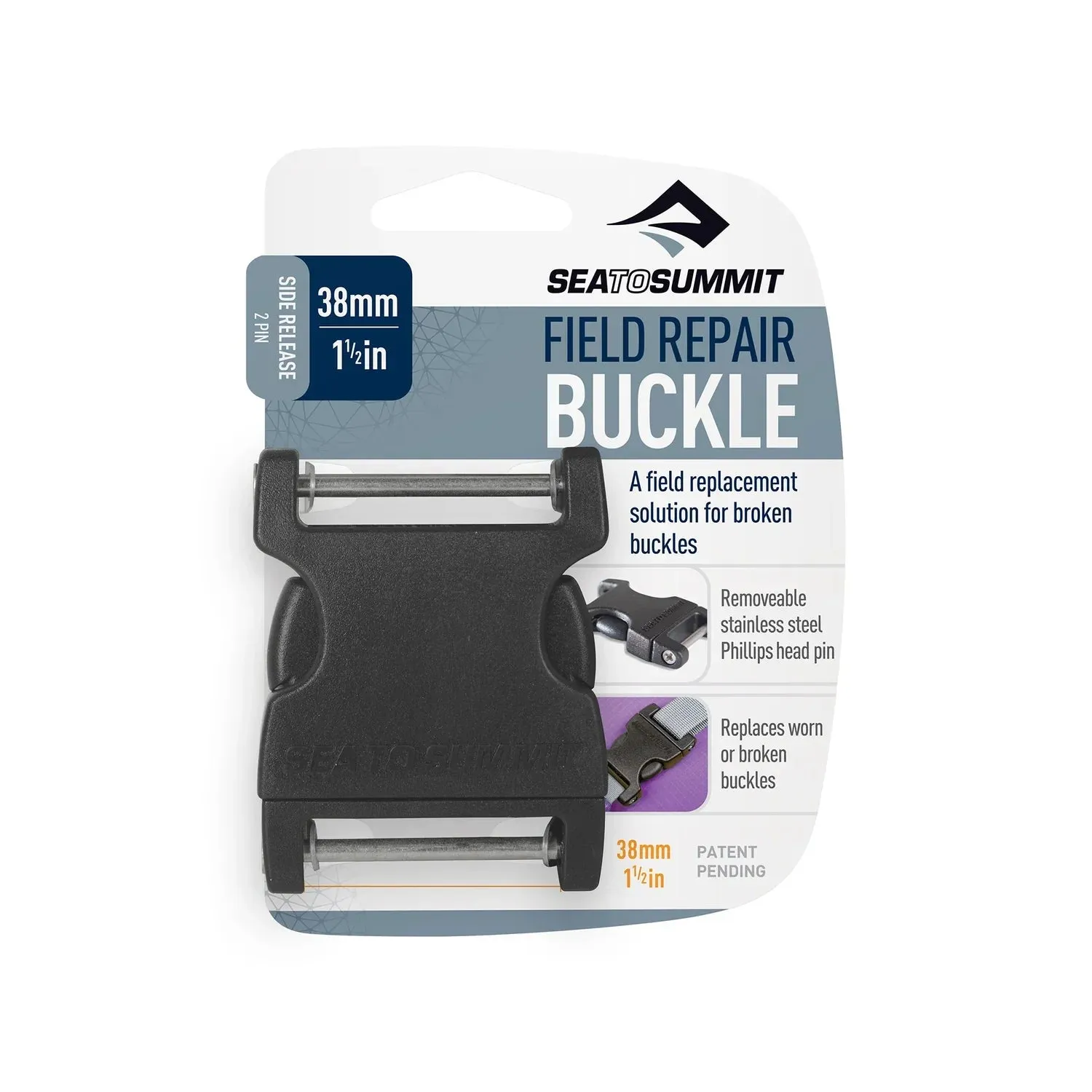 SEA TO SUMMIT Side Release Field Repair Buckle with Removable Pin 2 PIN