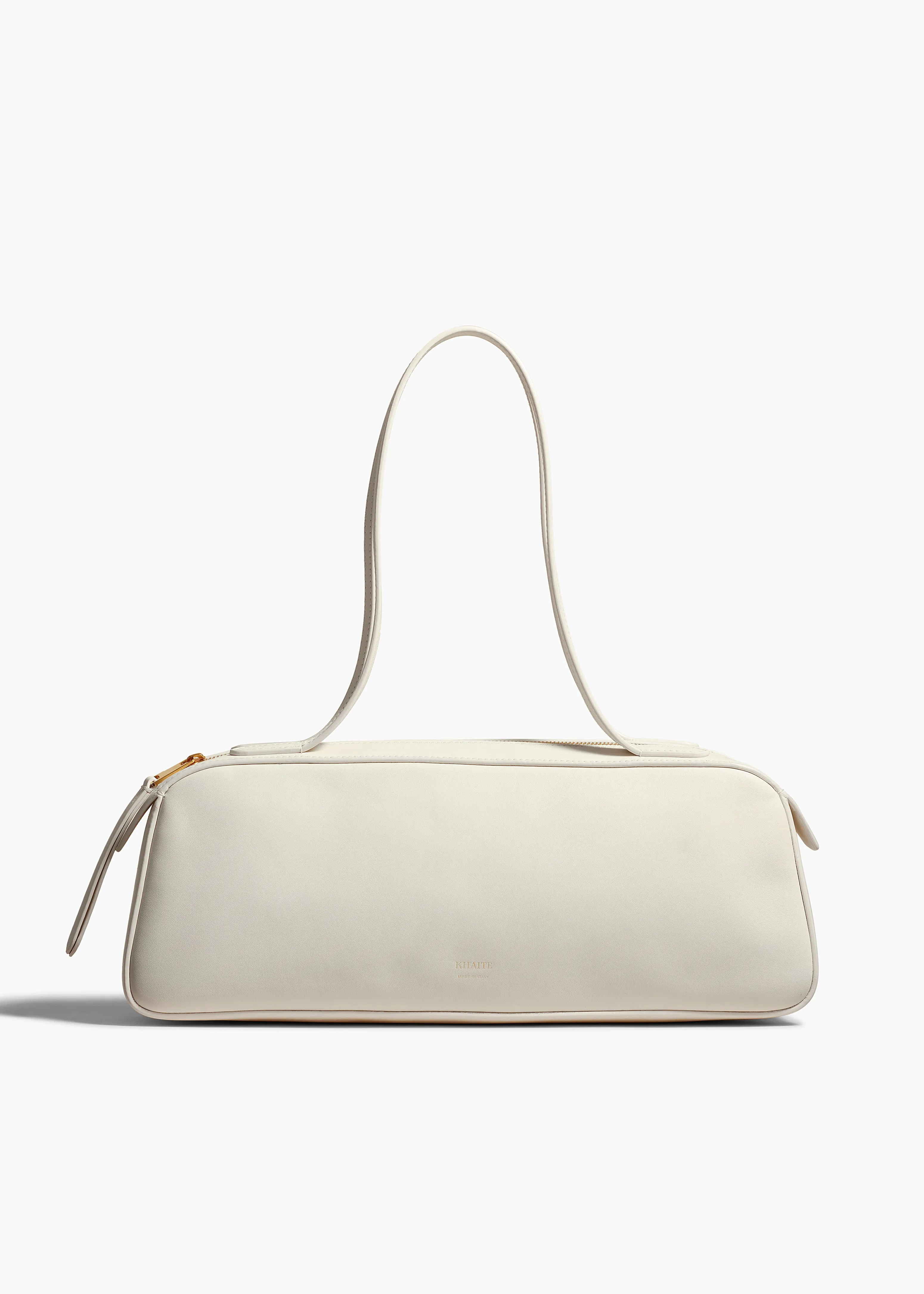 Simona Shoulder Bag in Cream Leather