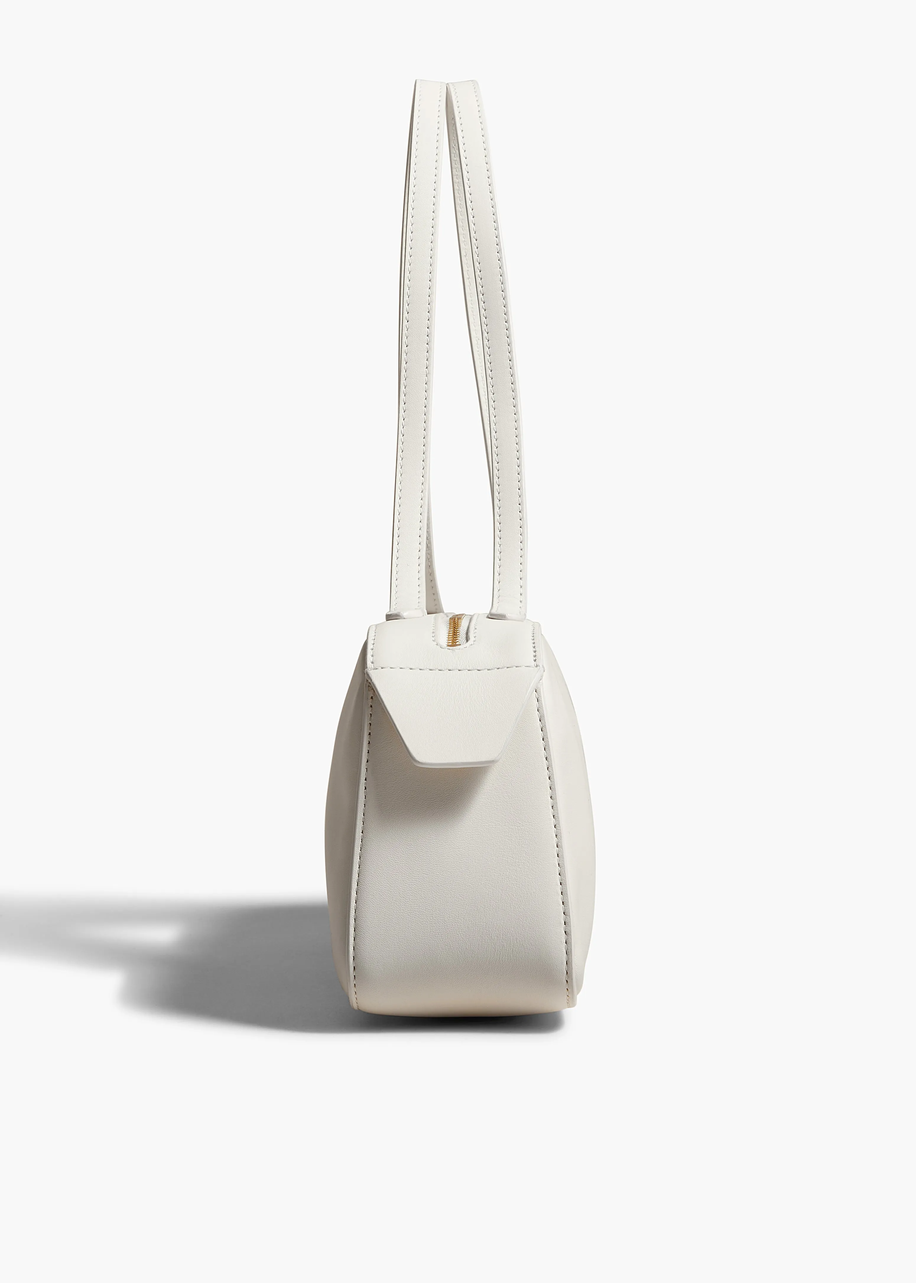 Simona Shoulder Bag in Cream Leather