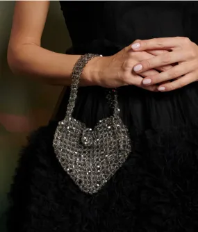 Sister Jane Black Swan Beaded Bag