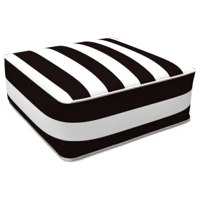 Square Inflatable Ottoman Cabana Black LVTXIII Outdoor