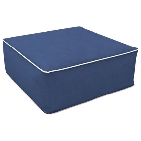 Square Inflatable Ottoman Navy Textured LVTXIII Outdoor