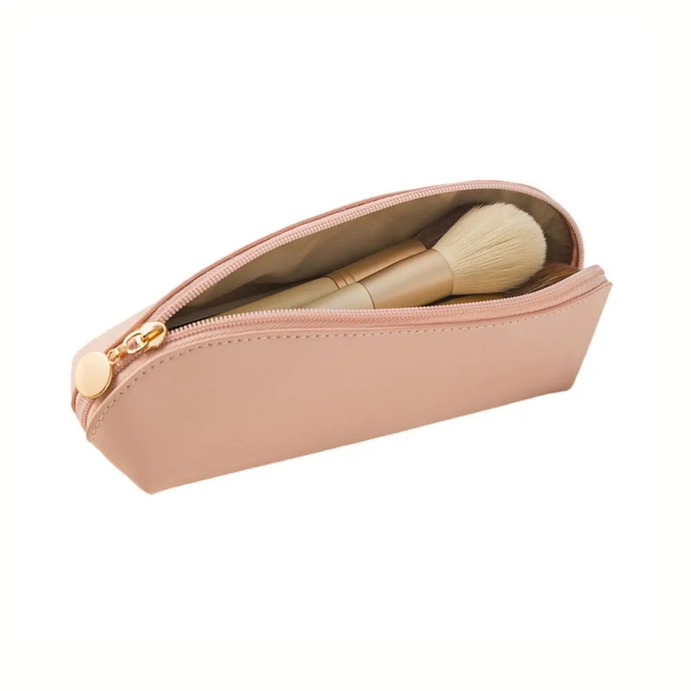 StitchesandTweed Travel Makeup Brush Holder, Portable Travel Cosmetic Brush Bag with Zipper, Makeup Brush Bag - Rose Sakura