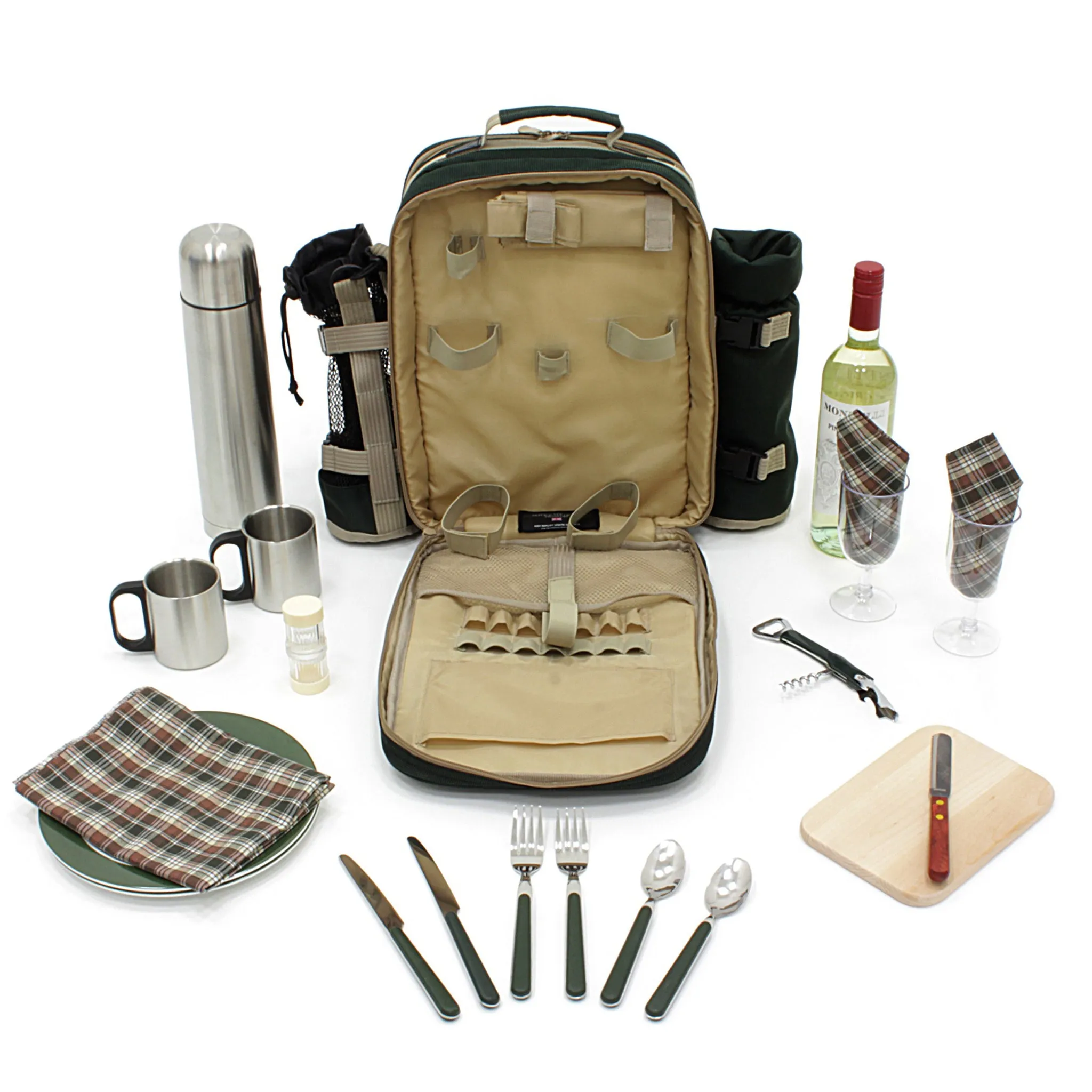 Super Deluxe Picnic Backpack Hamper for Two People