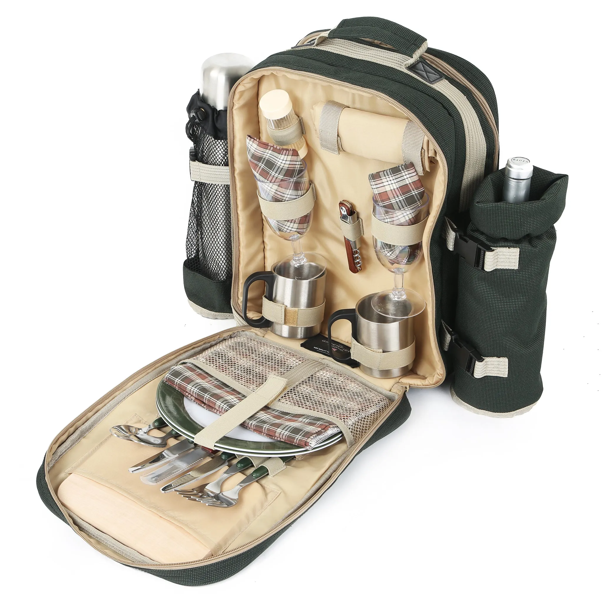 Super Deluxe Picnic Backpack Hamper for Two People