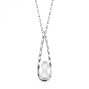 Teardrop Encased Shell Pearls Pendant P5191W