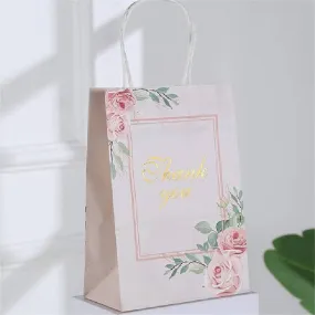 Thanks Floral Pink Gift Bag Gift Wrapping Mother's Day