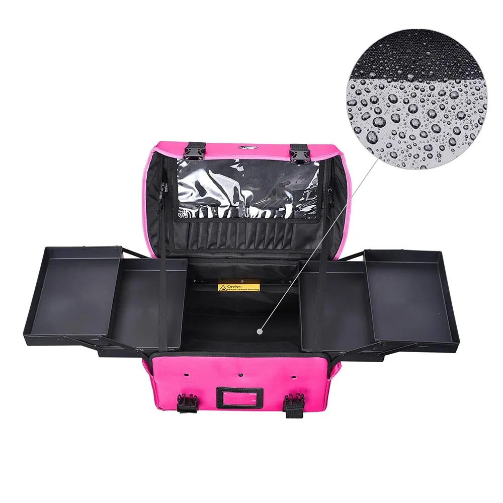 TheLAShop Nylon Cosmetic Makeup Train Case 17x13x9"