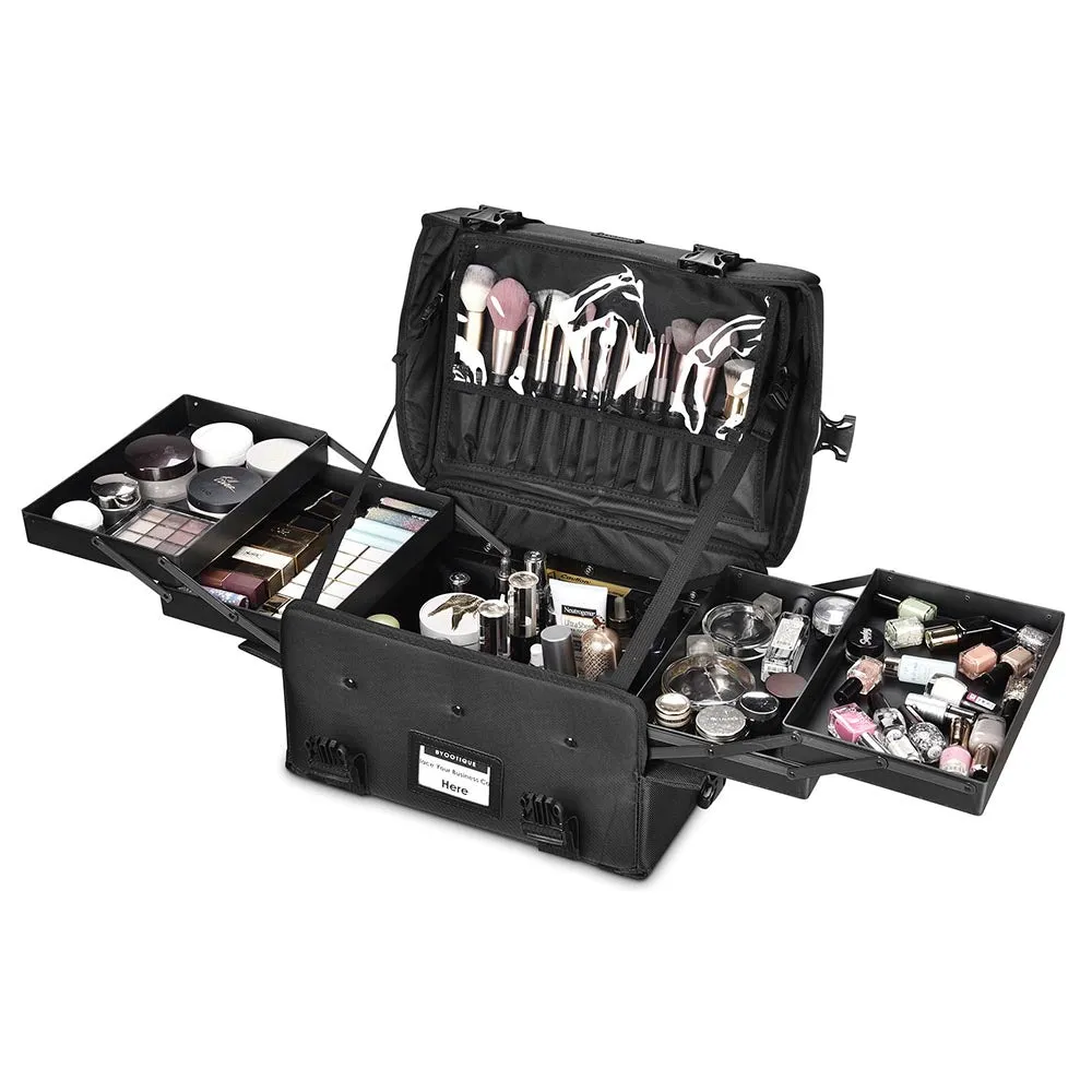 TheLAShop Nylon Cosmetic Makeup Train Case 17x13x9"