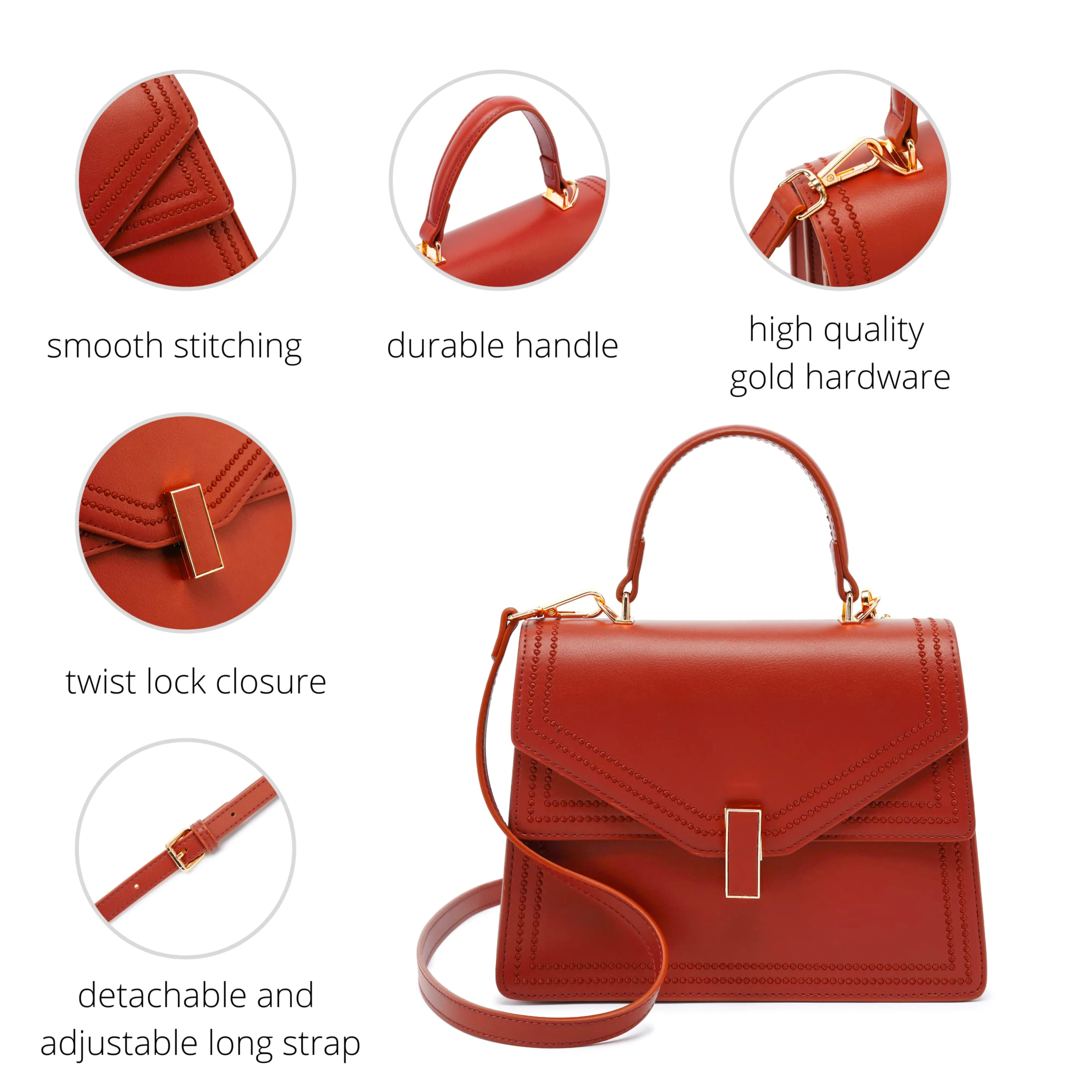 Top Handle Satchel Handbag H2083