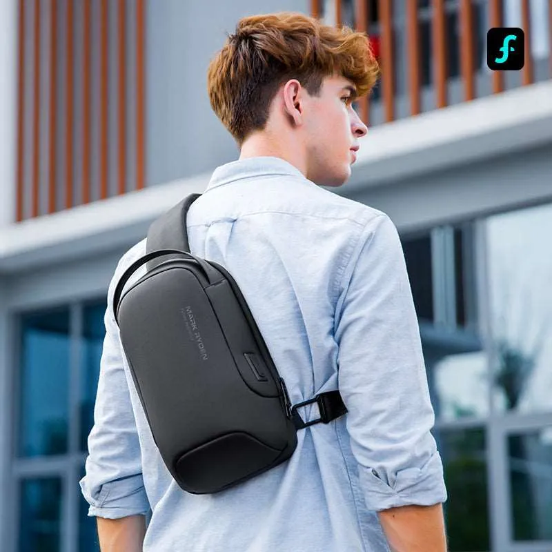 Torino: Multifunctional USB Port Adjustable Shoulder Strap Hidden Pockets Secure Sling Bag