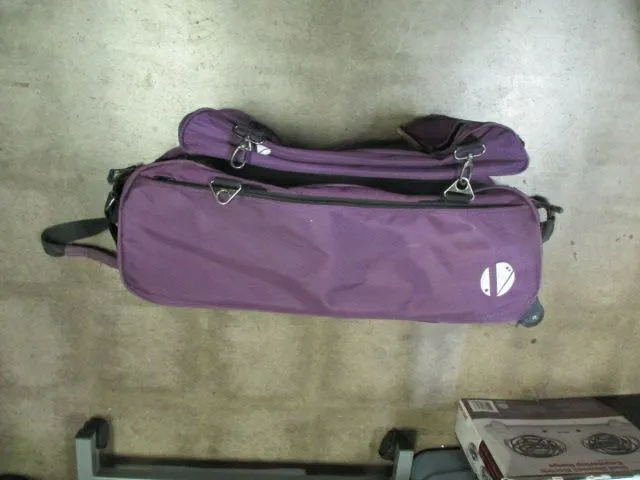 Used Vise 3 Ball Tote Bowling Rolling Bag w/ Shoe Bag - has slight wear