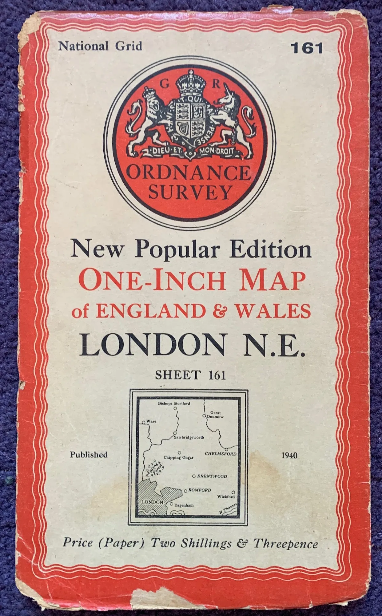 Very Interesting  1950s and 60s ORDNANCE SURVEY MAPs of N.E LONDON into Hertfordshire & Essex 1" to 1 Mile