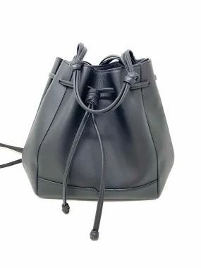 Von Holzhausen Black Crossbody vegan leather Bucket Bag