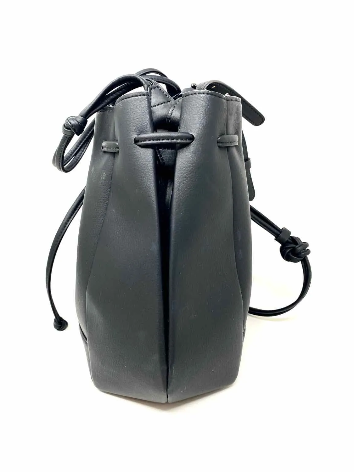 Von Holzhausen Black Crossbody vegan leather Bucket Bag