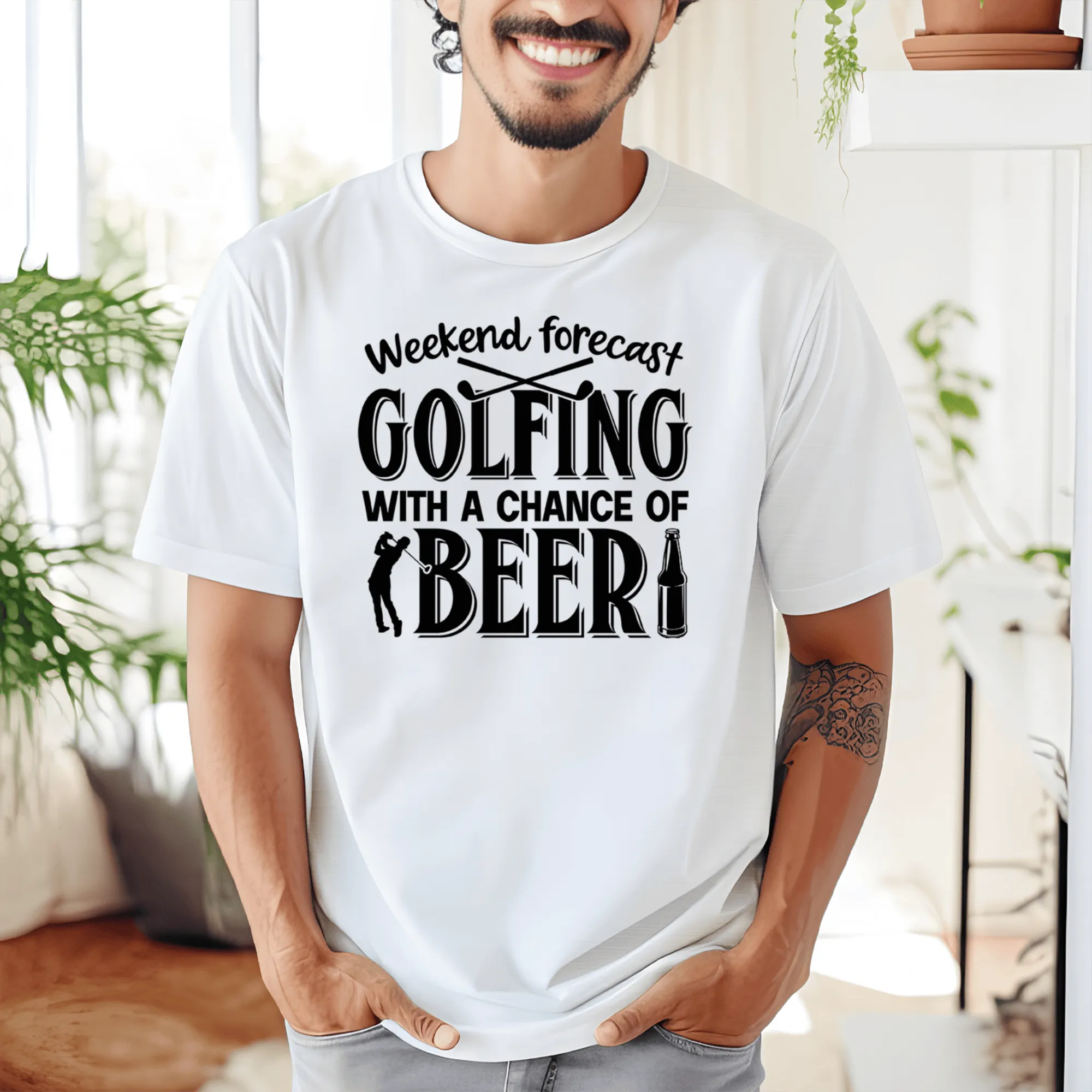 Weekend Forecast Golfing Mens T Shirt