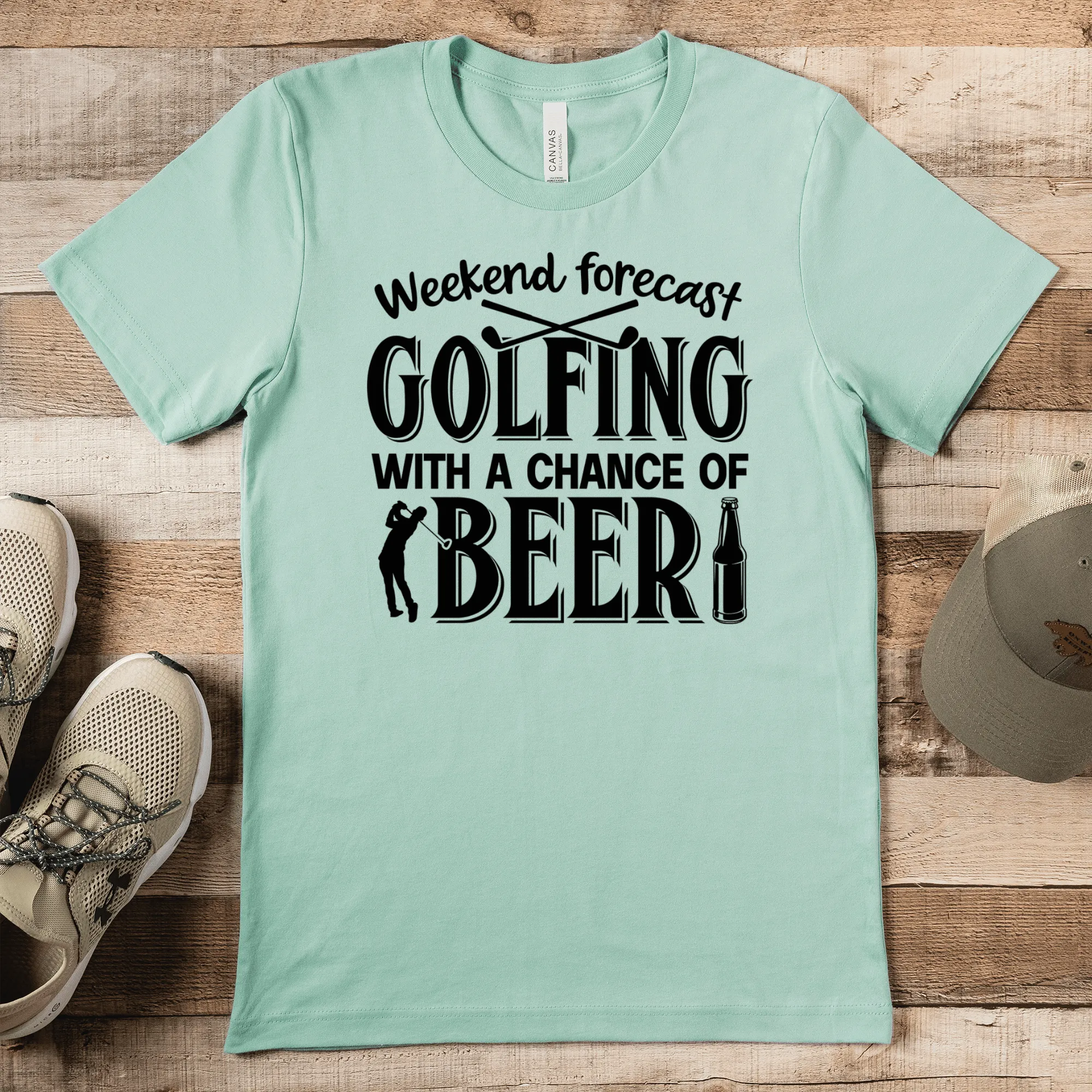 Weekend Forecast Golfing Mens T Shirt