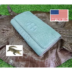 Womens Leather Alligator Handbag Handmade Luxury  Leather Bag - Work Bag Women - Blue Leather Satchel Purse XACH-13