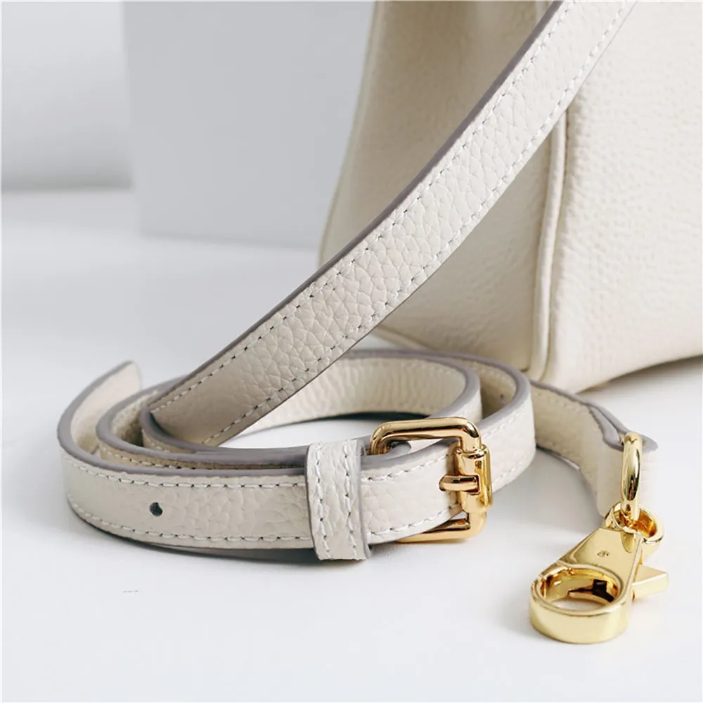 Womens Leather Padlock Handbag -Gold Hardware